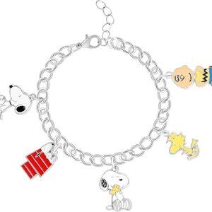 Charm Bracelet Women Fashion Snoopy 7 Plus 1 Charms Adjustable Gift